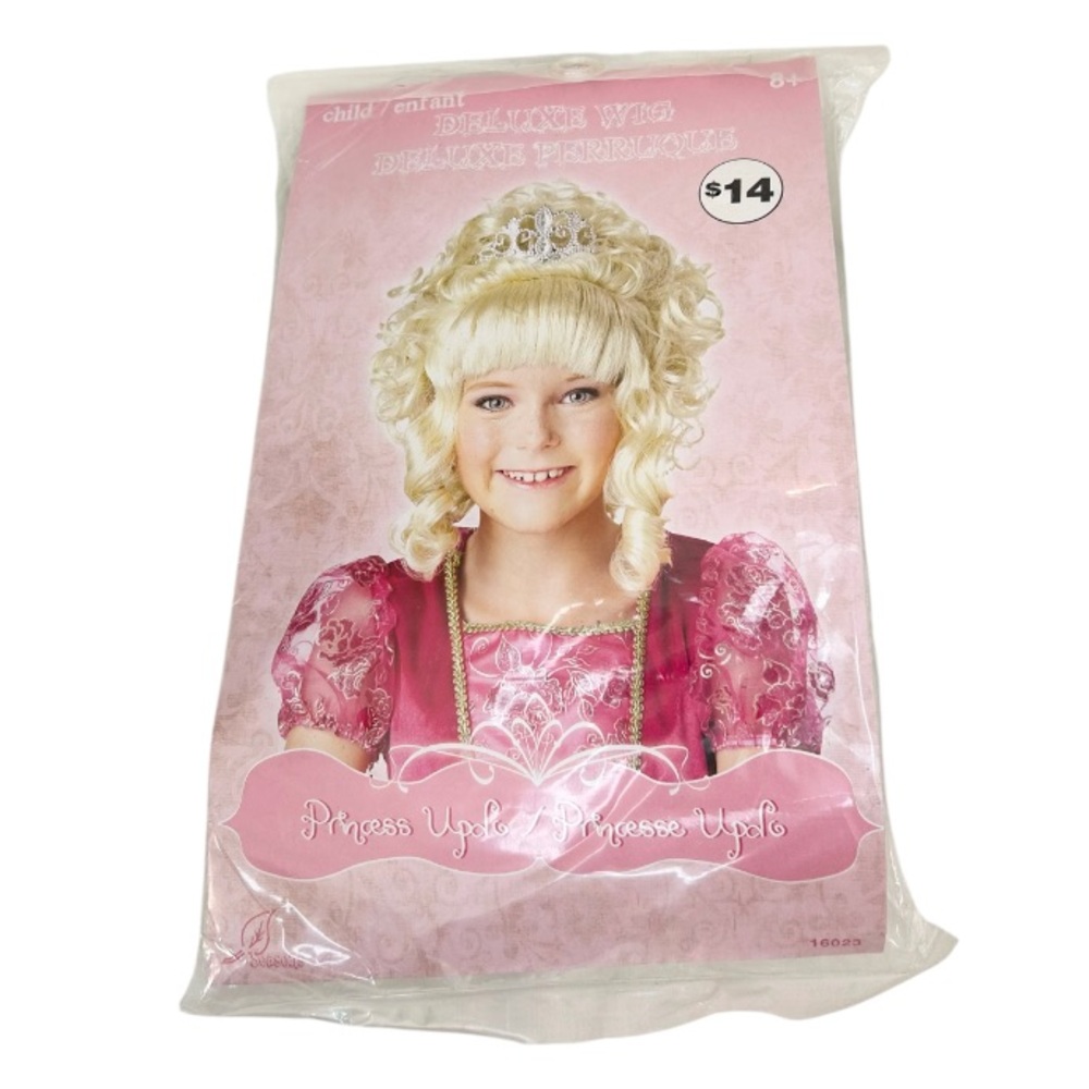 Child's Princess Blonde Wig With Tiara